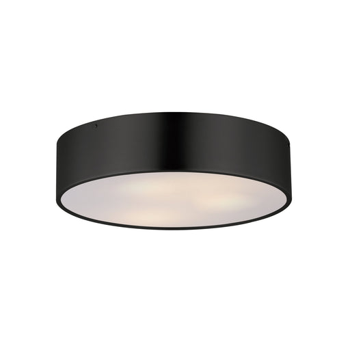 Tommy 16" 3 Light Flush Mount in Black