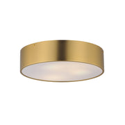 Tommy 16" 3 Light Flush Mount in Satin Brass