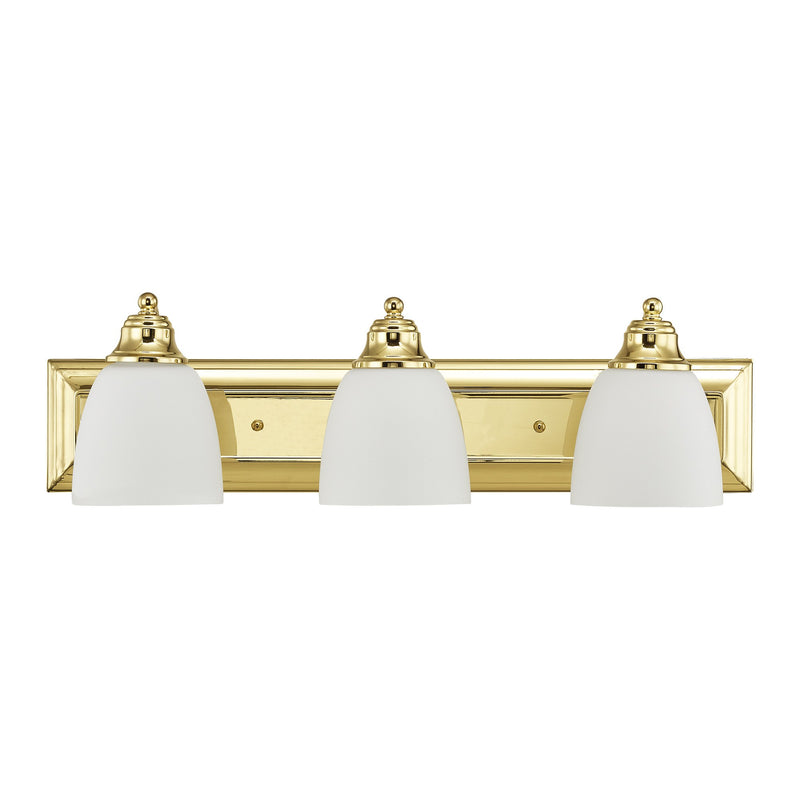 Springfield 3-Light Bath Vanity Light in Polished Brass