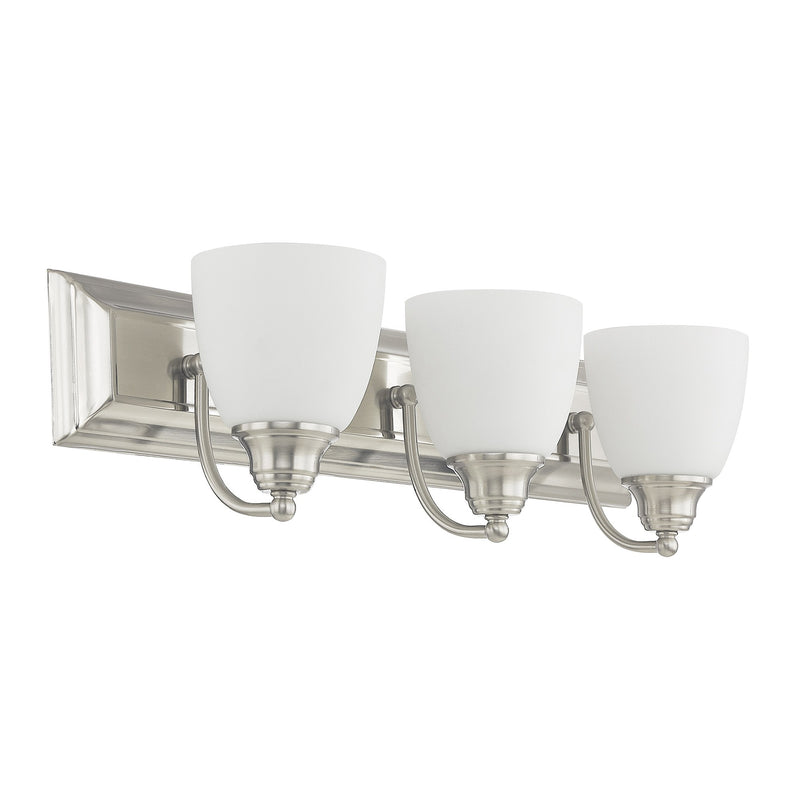 Springfield 3-Light Bath Vanity Light in Brushed Nickel