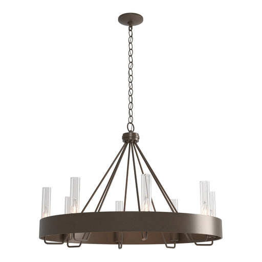 Banded 8-Light 32" Ring Chandelier in Bronze