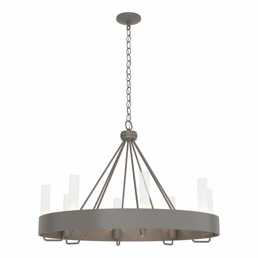 Banded 8-Light 32" Ring Chandelier in Dark Smoke