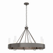 Banded 8-Light 32" Ring Chandelier in Oil Rubbed Bronze