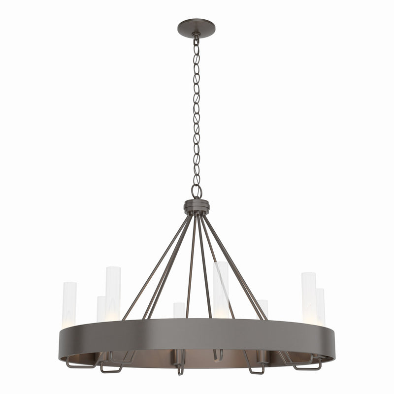 Banded 8-Light 32" Ring Chandelier in Oil Rubbed Bronze