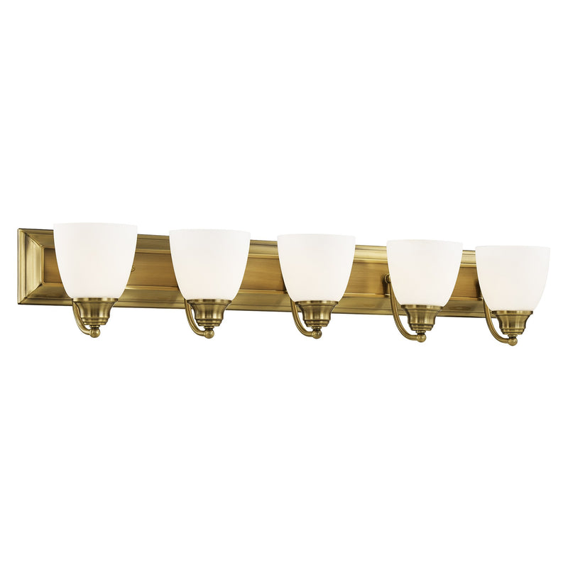 Springfield 5-Light Bath Vanity Light in Antique Brass