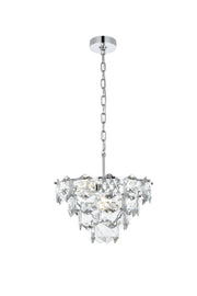 Adaline 16" 6-Light Chandelier in Chrome And Clear