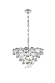 Adaline 20" 8-Light Chandelier in Chrome And Clear