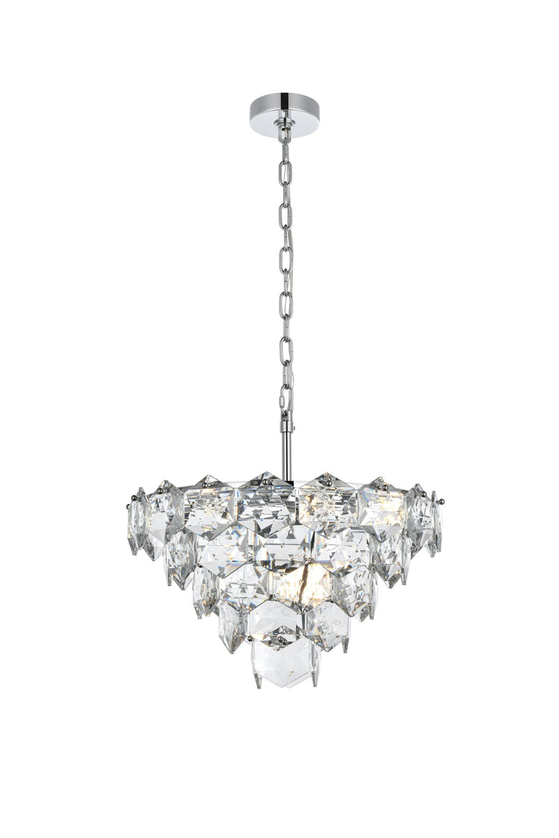 Adaline 20" 8-Light Chandelier in Chrome And Clear