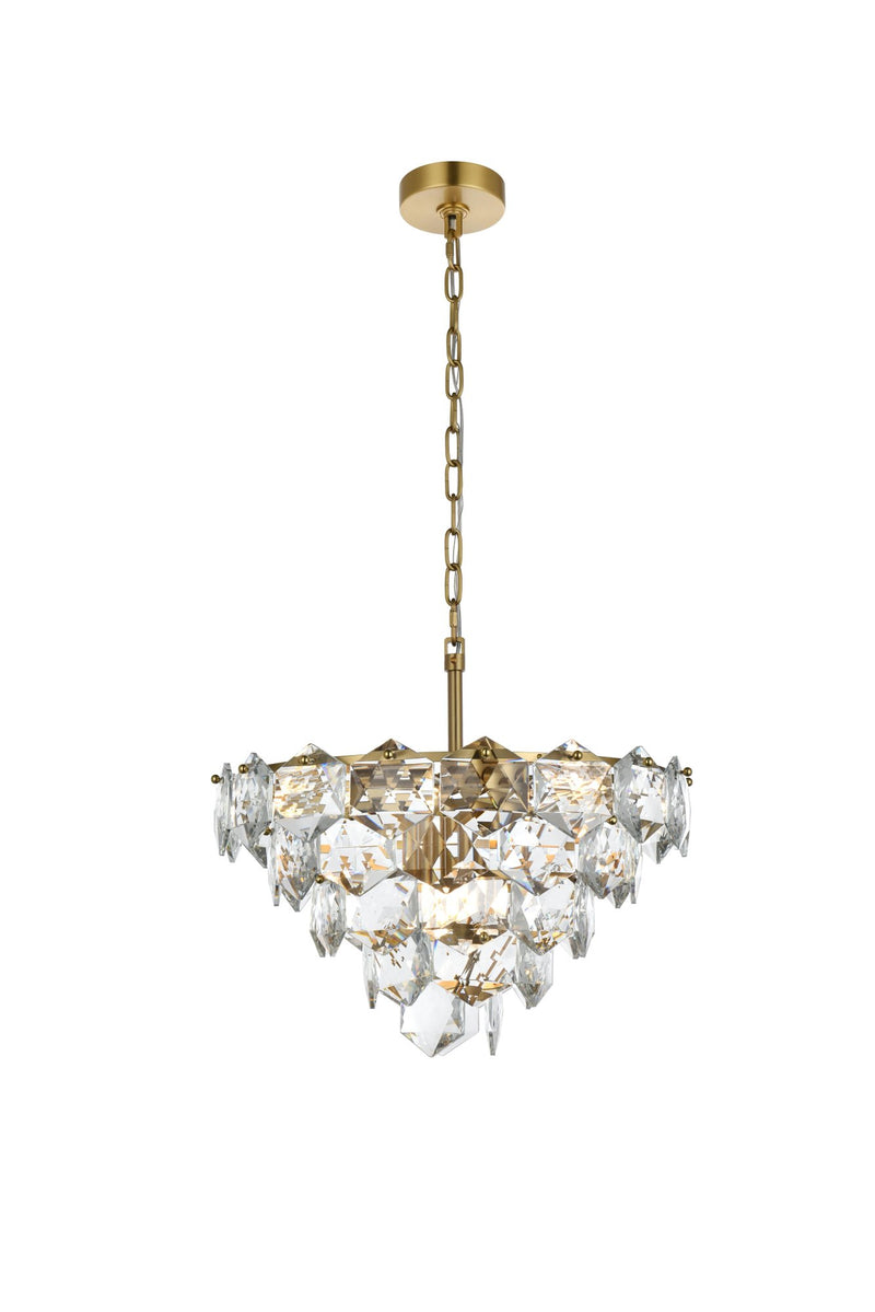 Adaline 20" 8-Light Chandelier in Satin Gold And Clear