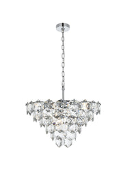 Adaline 24" 11-Light Chandelier in Chrome And Clear