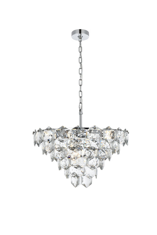 Adaline 24" 11-Light Chandelier in Chrome And Clear