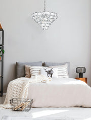 Adaline 24" 11-Light Chandelier in Chrome And Clear