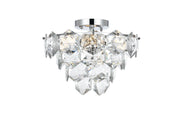 Adaline 6-Light Flush Mount in Chrome And Clear