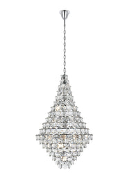 Adaline 36" 38-Light Chandelier in Chrome And Clear