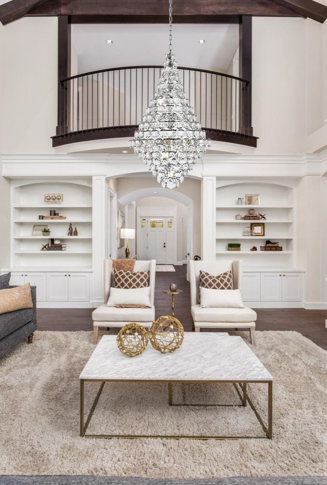Adaline 36" 38-Light Chandelier in Chrome And Clear