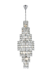 Adaline 24" 26-Light Chandelier in Chrome And Clear