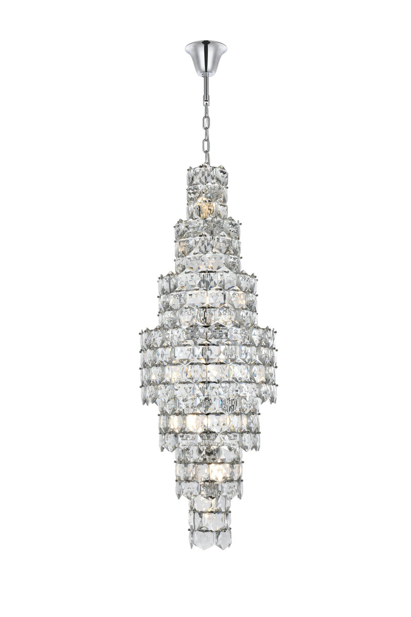 Adaline 24" 26-Light Chandelier in Chrome And Clear