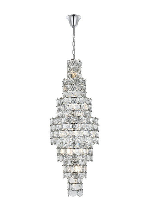 Adaline 24" 26-Light Chandelier in Chrome And Clear