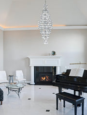 Adaline 24" 26-Light Chandelier in Chrome And Clear