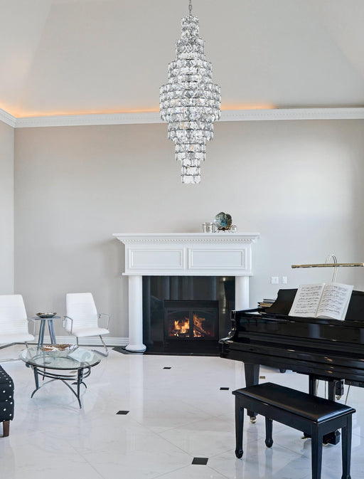 Adaline 24" 26-Light Chandelier in Chrome And Clear