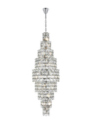 Adaline 30" 41-Light Chandelier in Chrome And Clear
