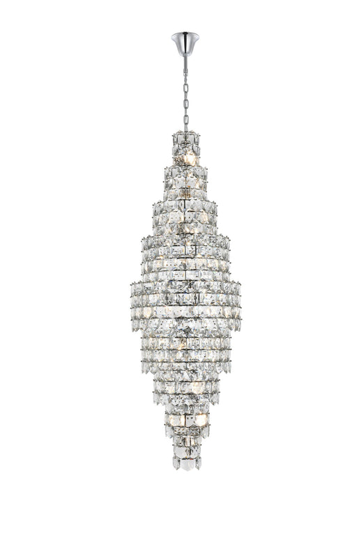 Adaline 30" 41-Light Chandelier in Chrome And Clear