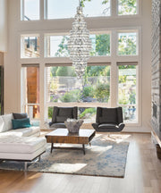 Adaline 30" 41-Light Chandelier in Chrome And Clear