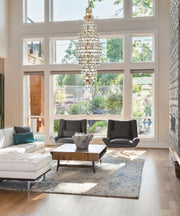 Adaline 30" 41-Light Chandelier in Satin Gold And Clear