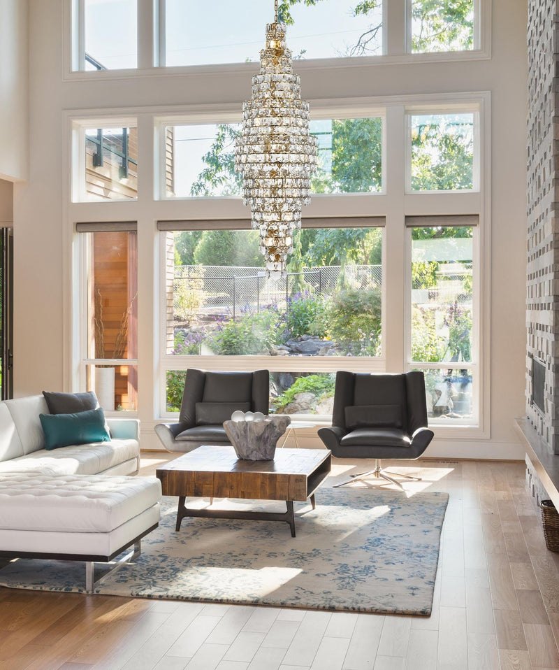 Adaline 30" 41-Light Chandelier in Satin Gold And Clear