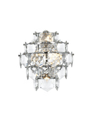 Adaline Small 4-Light Wall Sconce in Chrome And Clear