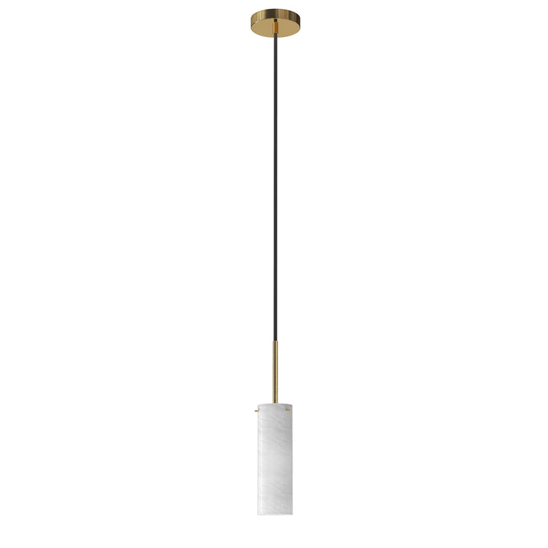 Blizzard 1 Light Pendant in Natural Aged Brass