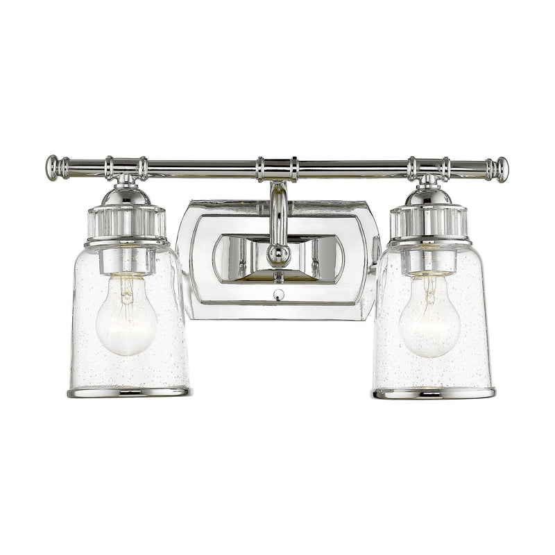 Lawrenceville 2-Light Bath Vanity Light in Polished Chrome
