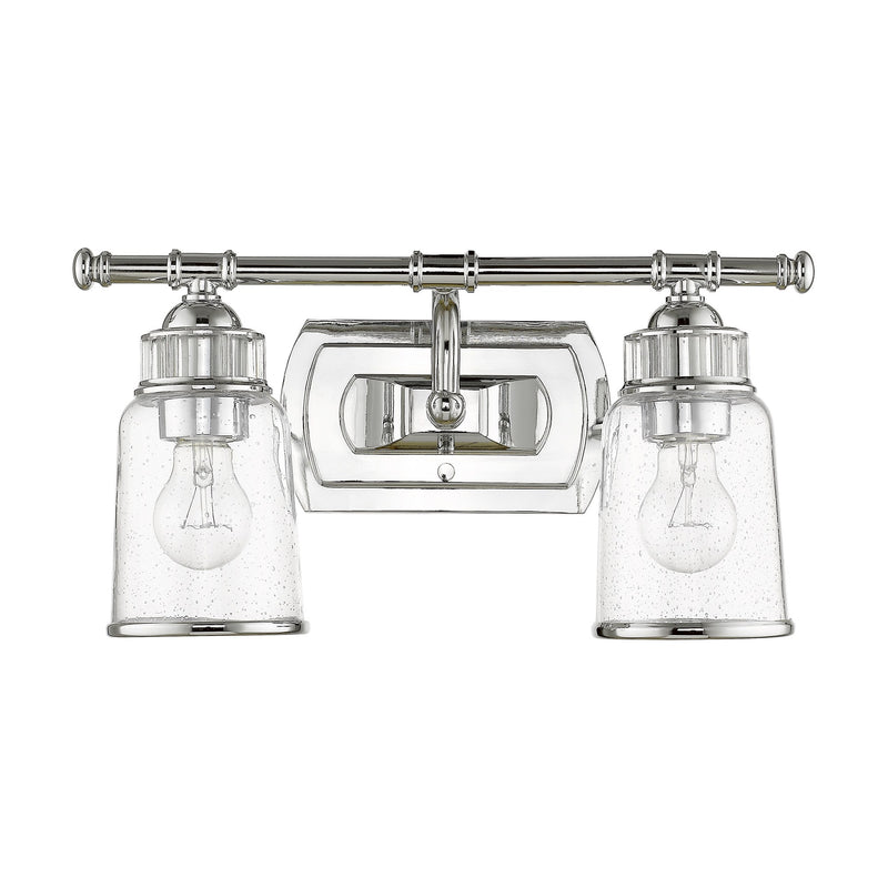Lawrenceville 2-Light Bath Vanity Light in Polished Chrome
