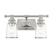 Lawrenceville 2-Light Bath Vanity Light in Brushed Nickel