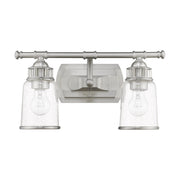 Lawrenceville 2-Light Bath Vanity Light in Brushed Nickel