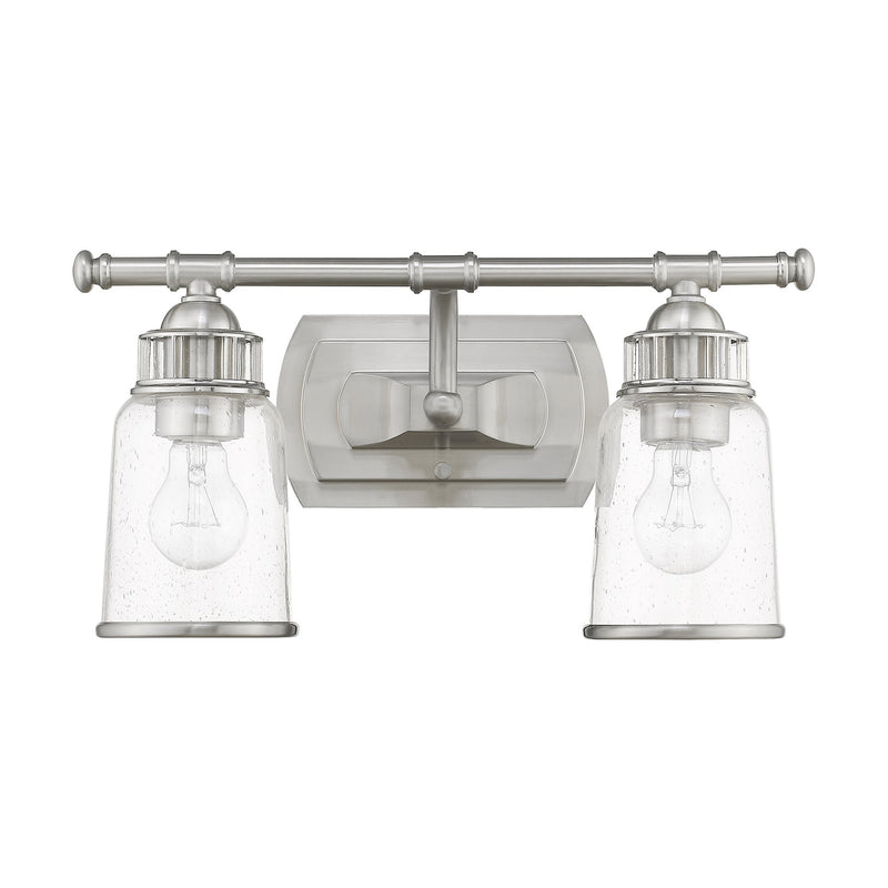 Lawrenceville 2-Light Bath Vanity Light in Brushed Nickel