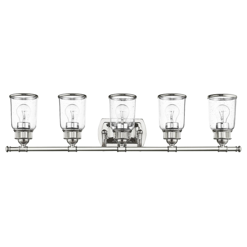 Lawrenceville 5-Light Large Bath Vanity Light in Polished Chrome