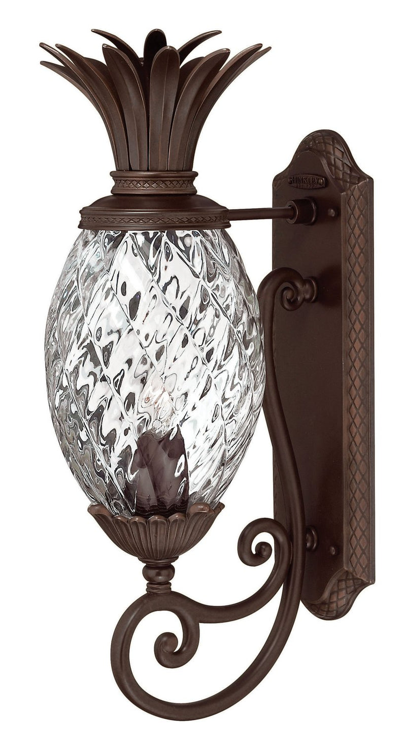 Plantation Medium Brass Outdoor Wall Lantern in Copper Bronze