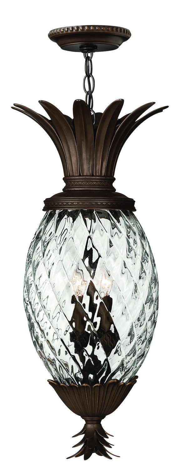 Plantation Brass Outdoor Hanging Lantern in Copper Bronze