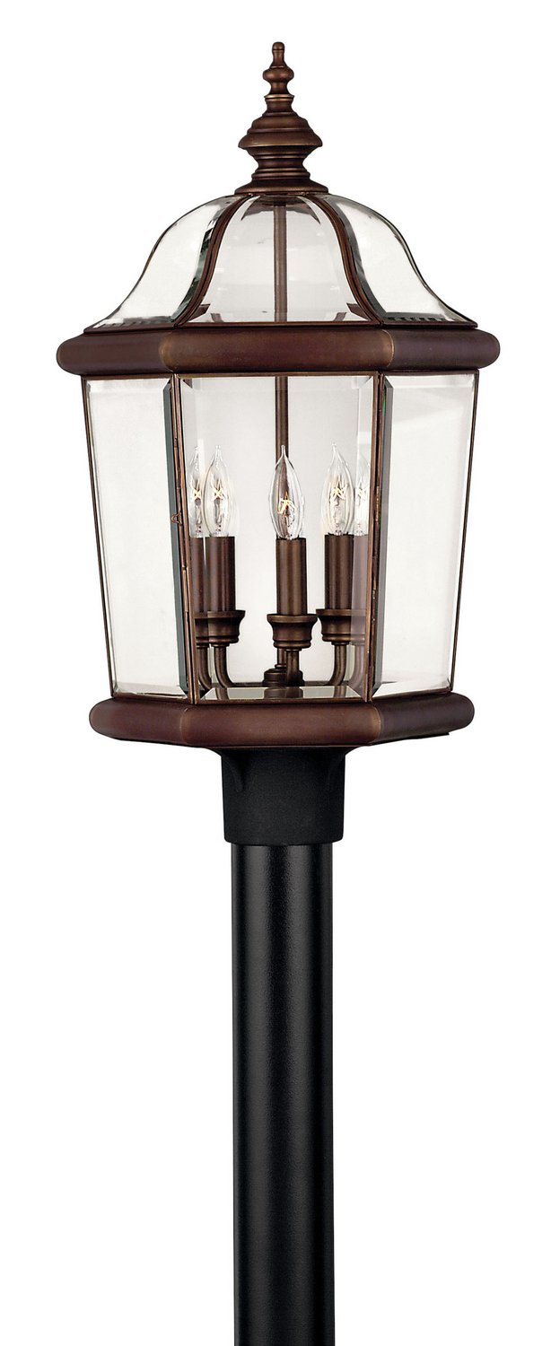 Augusta 3-Light Outdoor Post Light in Copper Bronze