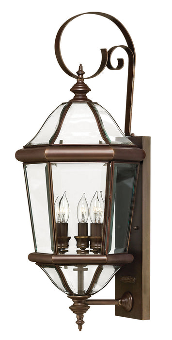 2454CB - Augusta Medium Wall Mount Lantern in Copper Bronze by Hinkley Lighting