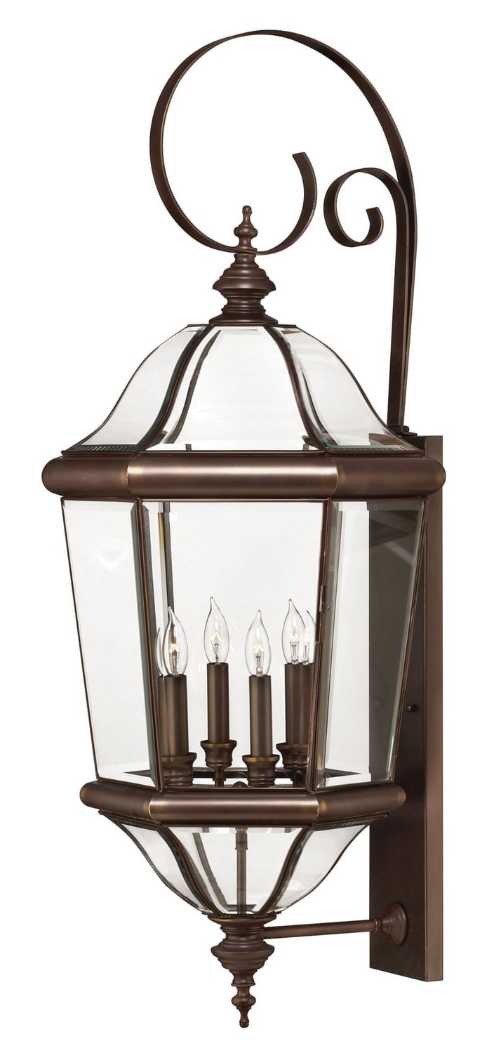 Augusta Extra Large 4-Light Outdoor Wall Lantern in Copper Bronze