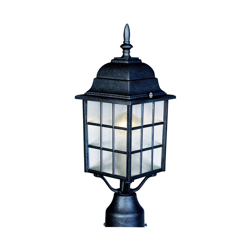 North Church 1 Light Outdoor Post Lantern in Black