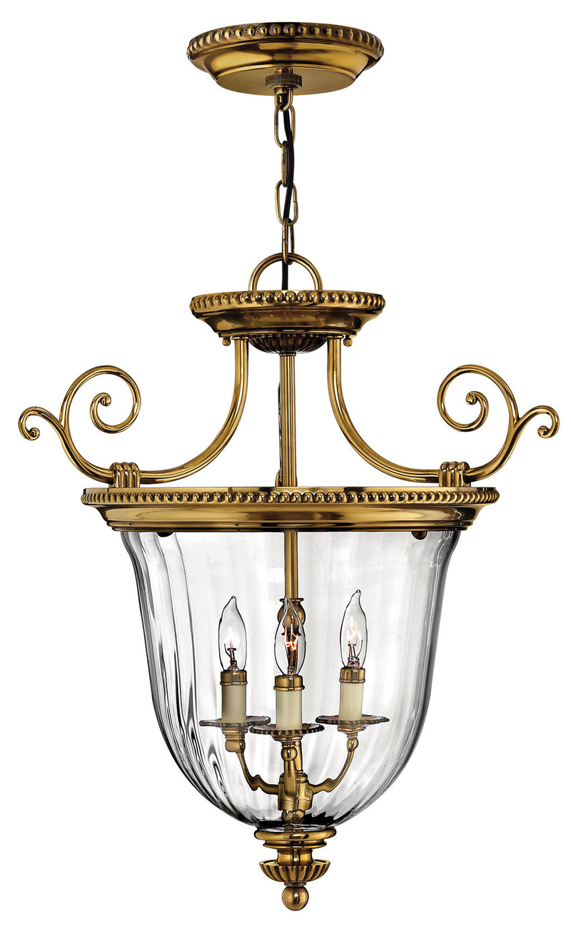 3613BB - Cambridge Medium Pendant in Burnished Brass by Hinkley Lighting