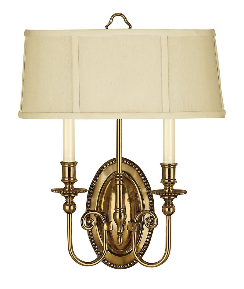 Cambridge 2-Light Wall Sconce in Burnished Brass