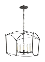 Thayer 23" 5-Light Chandelier in Smith Steel