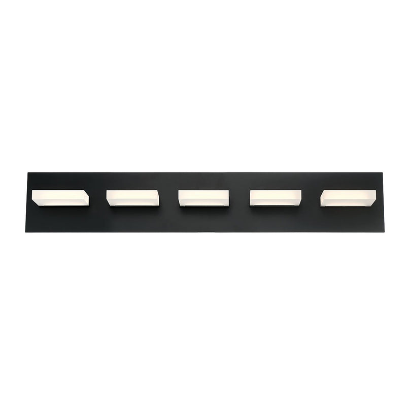 Olson 5-Light 30" Bath Vanity Light in Matte Black