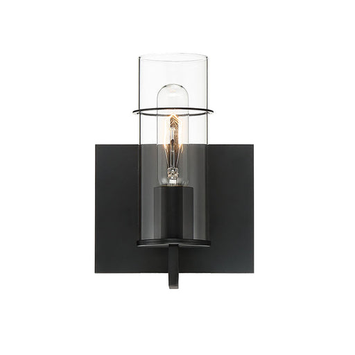 Pista 1-Light Wall Sconce in Black - Lamps Expo