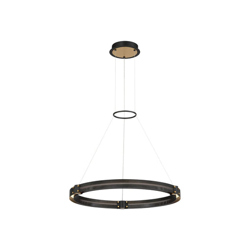 Admiral 28.5" Round Pendant in Gold-Black Mix