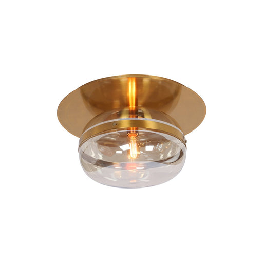 Nottingham 13.8" Flush Mount in Antique Brass